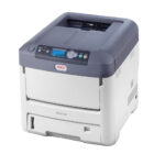 OKI Pro7411WT White Toner Printer Side Angle