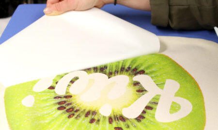 Forever Five Star Universal Paper Print of a Kiwi being peeled