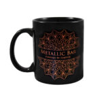 Black Mug with design made with Forever Transfers Multi-Trans Metallic Bronze Paper