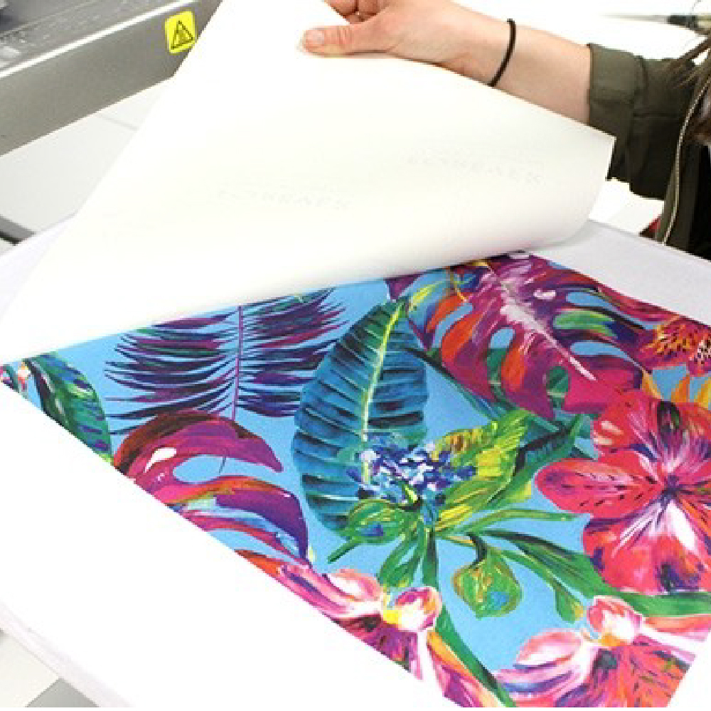 Palm print design being transferred using Forever Transfers Classic & Universal A4 Transfer Paper