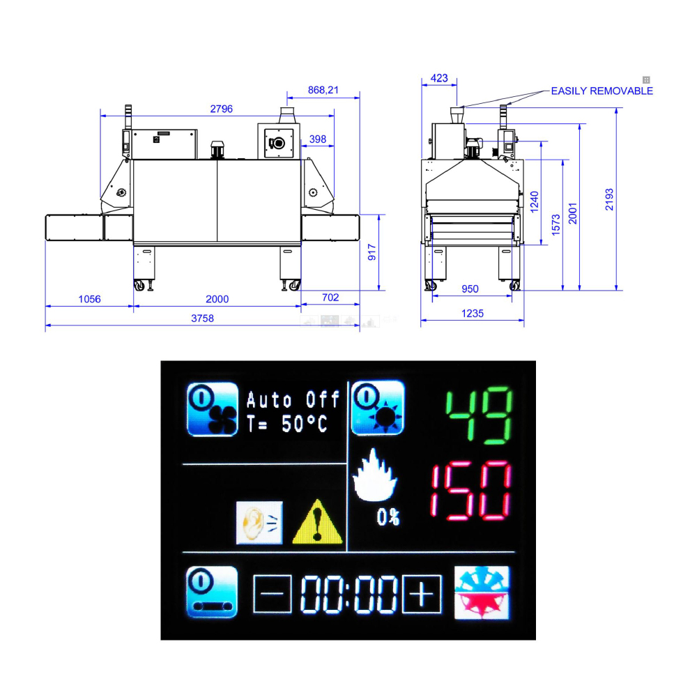 Chiossi e Cavazzuti Ace 950 Textile Dryer Diagram