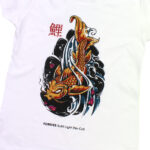 White shirt with Chinese Koi fish design made with Forever A3 Subli-Light Paper