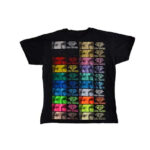 Black shirt with Forever Flex Soft (No Cut) Metallic and Neon colour chart