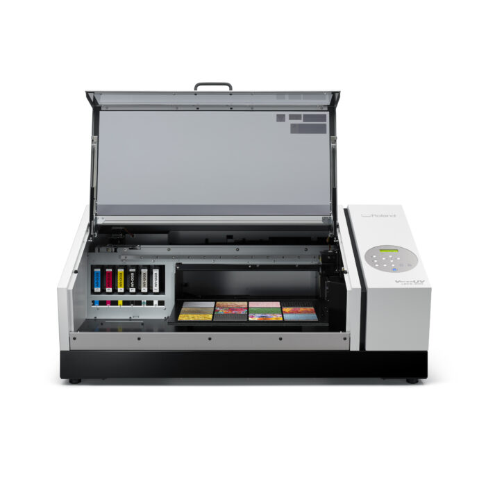 Roland VersaUV LEF2-200 Flatbed Printer with lid open