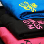 Gym sweatshirts printed with Sef Maxxflex Neon Vinyl