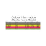 Sef Maxxflex Neon and Metallic Colour Chart