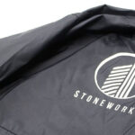 Black Jacket with graphic print made with Sef Maxxflex Nylon Vinyl