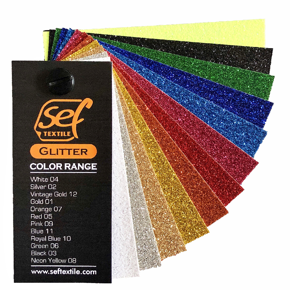 SEF Textile Glitterflex Vinyl Colour swatch Ring