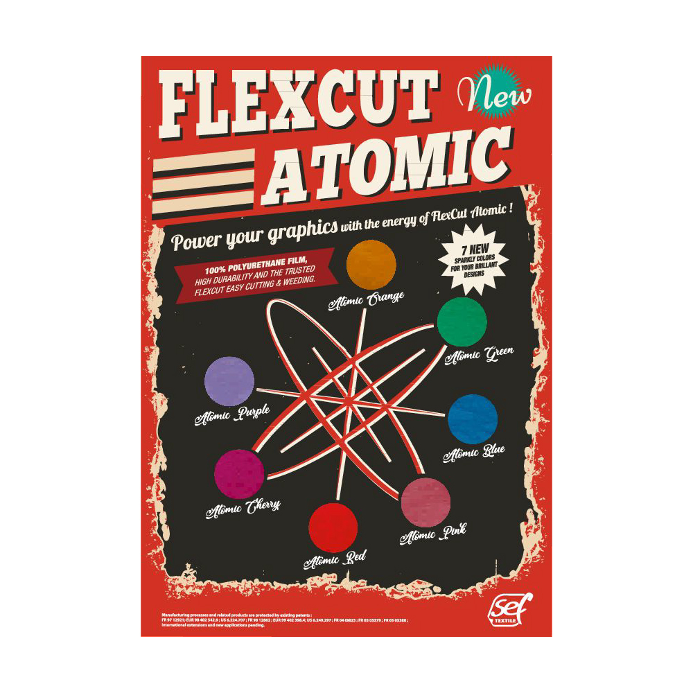 Sef Flexcut Atomic Heat Transfer Vinyl Poster