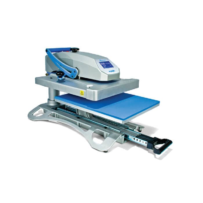 Stahls Hotronix Fusion IQ Heatpress with draw open