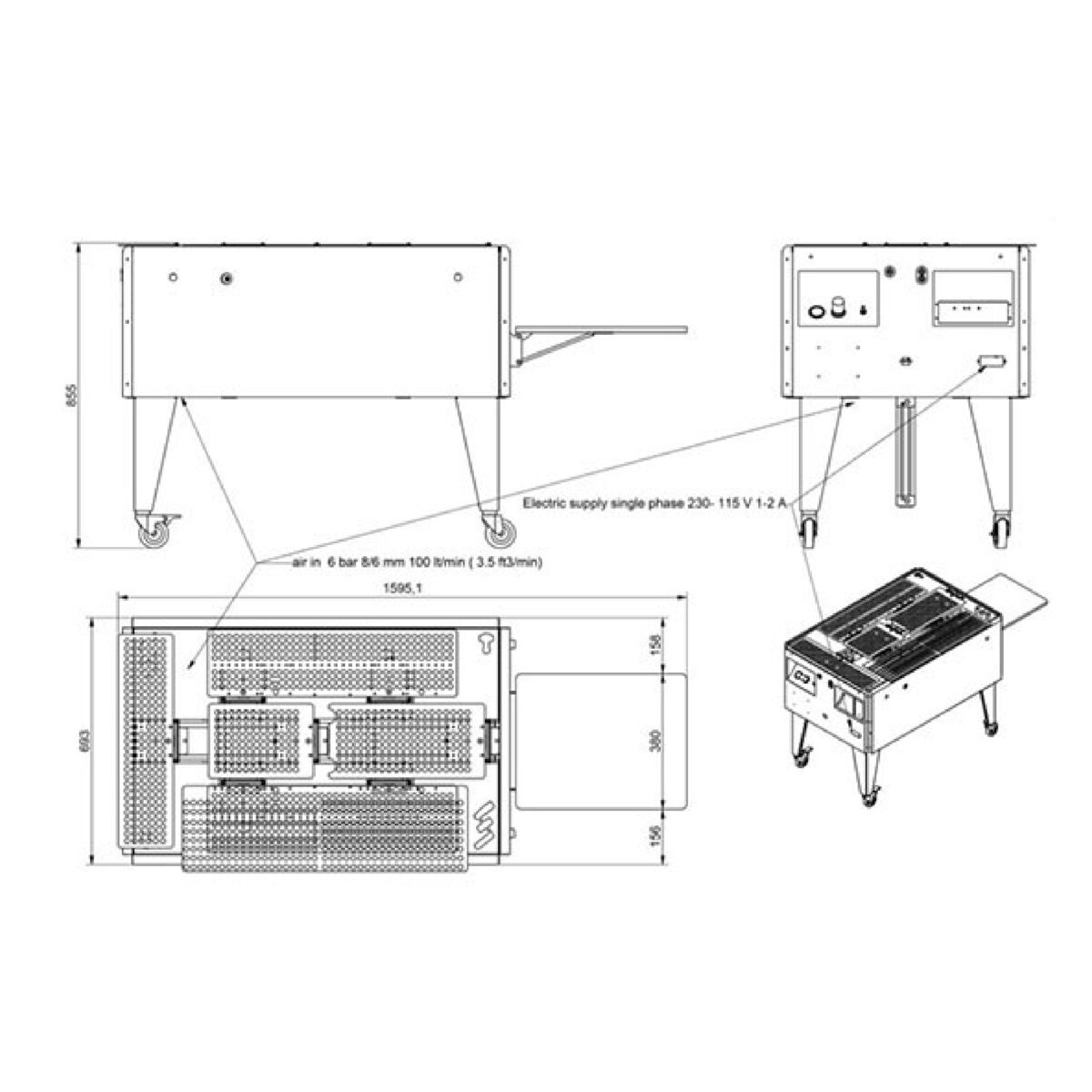 Chiossi e Cavazzuti Speedy T Folding Machine with garment