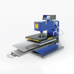 Schulze Pneumatic Blue Heat Press with draw open