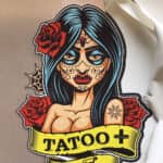 Mexican lady design being weeded with Sef Tatoo Plus