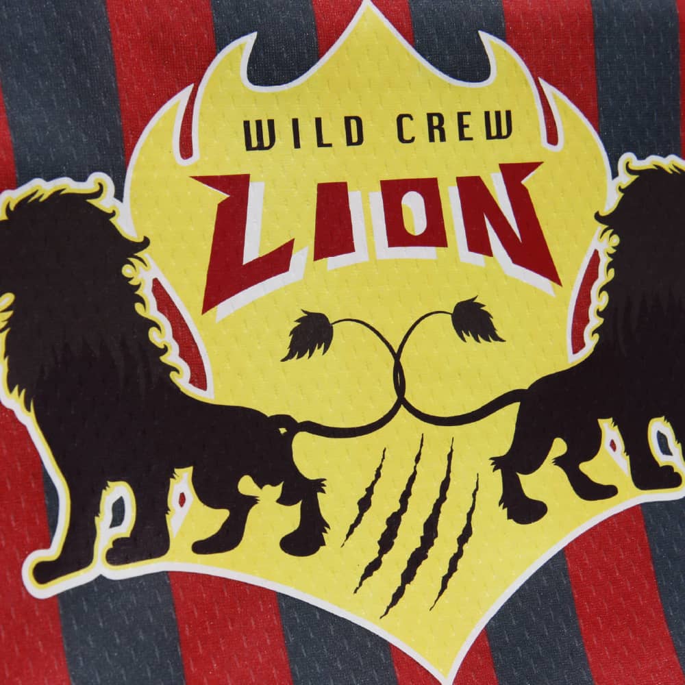 Wild Crew Lion design on sports shirt made with Sef Tatoo SBB Optima