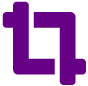 Purple auto clipping icon with transparent background