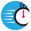 Blue Time Watch Icon with transparent background