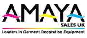 Amaya Sales UK Leaders in Garment Decoration Equipment Logo in Black on transparent background