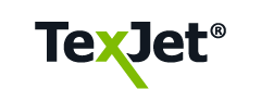 Texjet Logo in black and green with transparent background