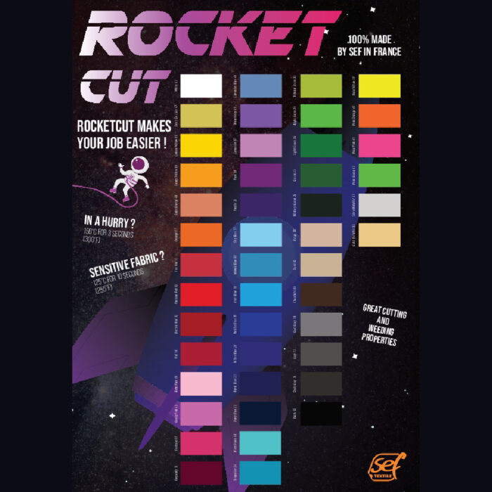 Rocket Cut Vinyl Colour Chart