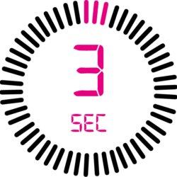 3 seconds infographic - black and pink