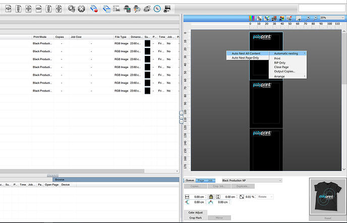 Digital factory printing multiple images steps