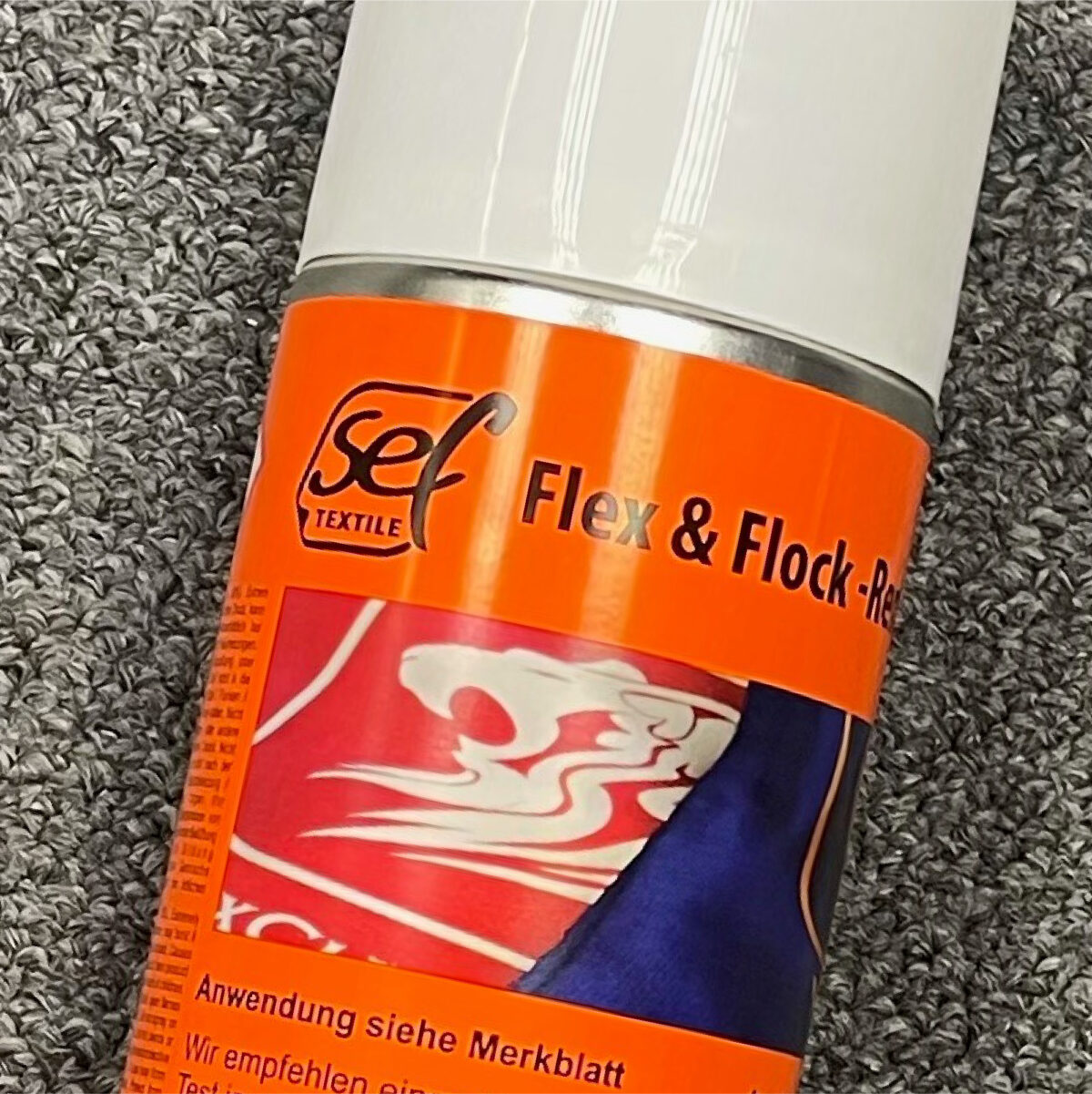 SEF Flex & Flock Remover Spray Can Up Close