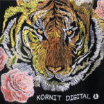 Kornit Atlas Max Direct-to-Garment Printer – Lion print with embroidery effect