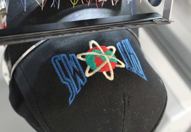 Embroidery design on cap - Amaya Sales UK