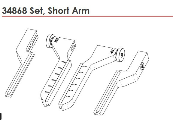 Melco Fast Clamp Short Arm Set - 34868 Melco Fast Clamp Short Arm Set - 34868